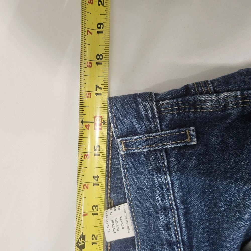 Dickies Mens Carpenter Jeans 34x30 Medium Wash Blue Denim LU200RNB Work Pants - Picture 4 of 7